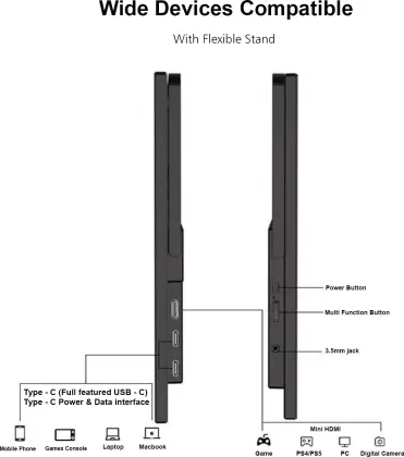 Leoxsys LEO-LPT156 15.6 inch Full HD Portable Monitor