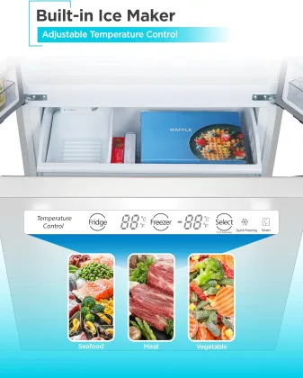BLACK+DECKER BRF1600GIMW 16 Cu Ft French Door Refrigerator