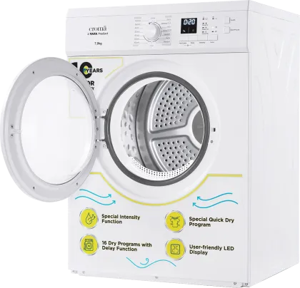 Croma CRLWDR0705W7996 7 kg Fully Automatic Front Load Washing Machine