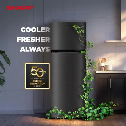 Sharp SJ-FF335V2-PCH 285 L 2 Star Double Door Refrigerator