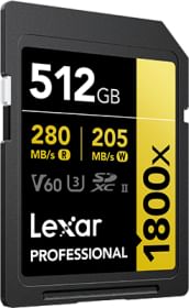 Lexar Professional 512 GB 1800x GOLD Series SDXC Class 10 Memory Card
