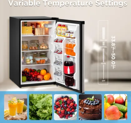 Midea MERM33S1AST 3.3 Cu Ft Single Door Mini Refrigerator