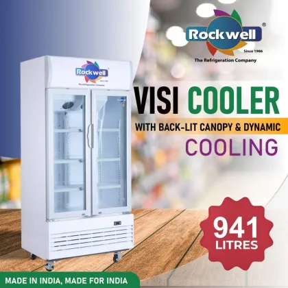 Rockwell RVC1100C 941 L Glass Door Visi Cooler