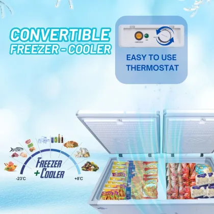 Rockwell SFRN450DDU 374 L Double Door Deep Freezer