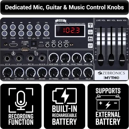 Zebronics Mytho 520W DJ Speaker