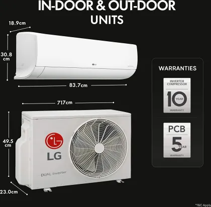 LG RS-Q18TNXE 1.5 Ton 3 Star 2023 Inverter Split AC