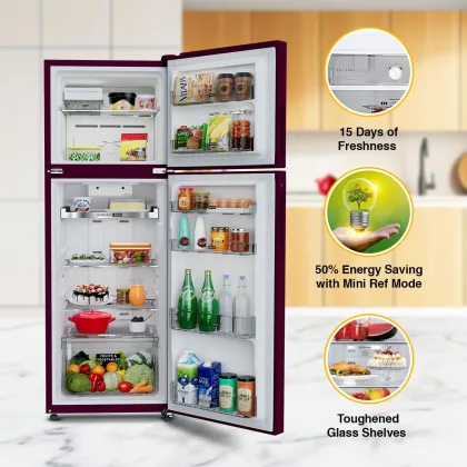 Whirlpool IFPRO INV CNV 278 WN LUX 231 L 2 Star Double Door Refrigerator