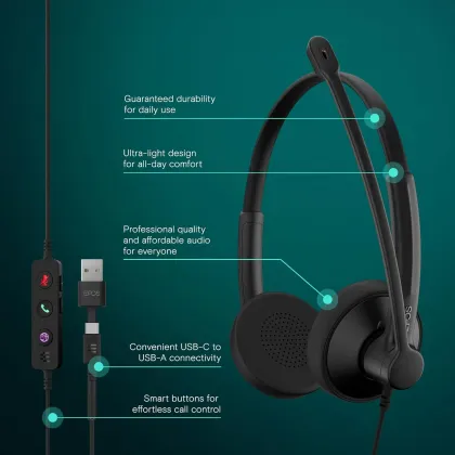 EPOS Impact 100 MS Stereo Wired Headphones