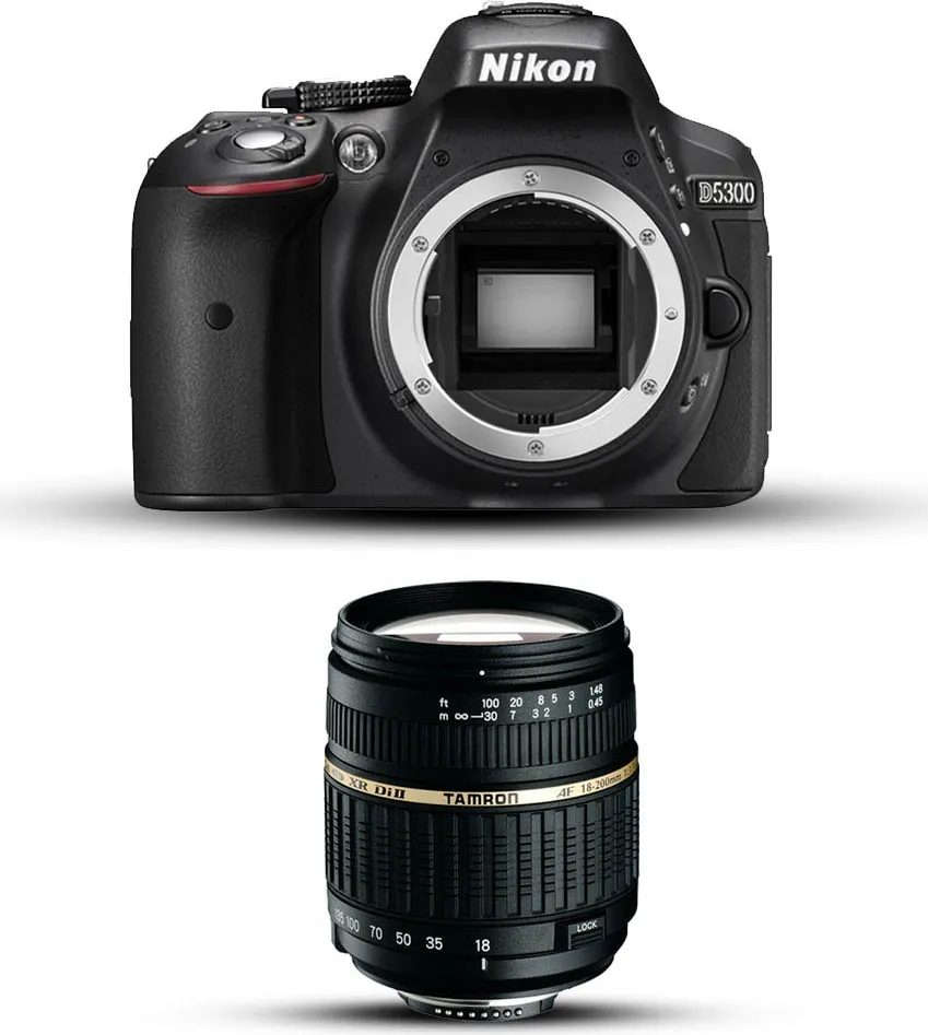 Nikon D5300 ショット数7353 TAMRON 18-200mm付き Nikon D5300 with Tamron 18-200mm Lens - Price in India (Jun 2026