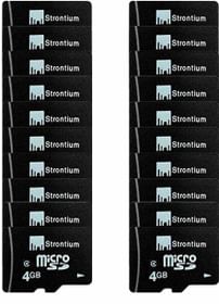 Strontium 4 GB Micro SD Card Class 6 (Pack of 20)