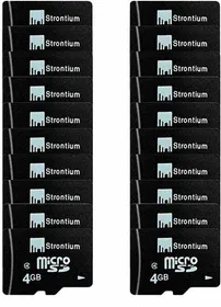 Strontium 4 GB Micro SD Card Class 6 (Pack of 20)