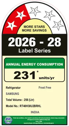 Samsung RT40H30U2BR 256 L 2 Star Double Door Refrigerator