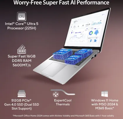 Asus ExpertBook P3 P3406CCAP-LY1005WS Laptop (Intel Core Ultra 5 225H/ 16GB/ 512GB/ Win11)