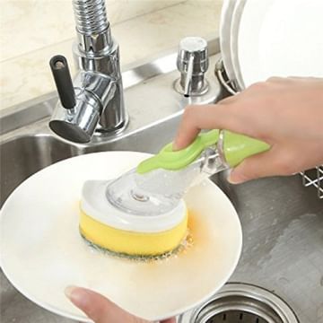 MOHAK Dish Wand Creative Soap Dispenser Scrubber Cleaner