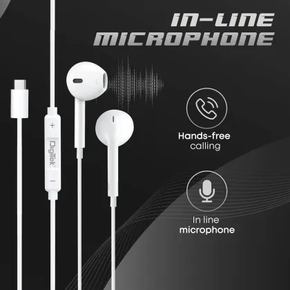 Digitek DE-044 Type-C Wired Earphones