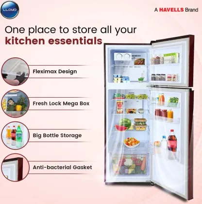 Lloyd GLFF272ADWT1GC 240 L 2 Star Double Door Refrigerator