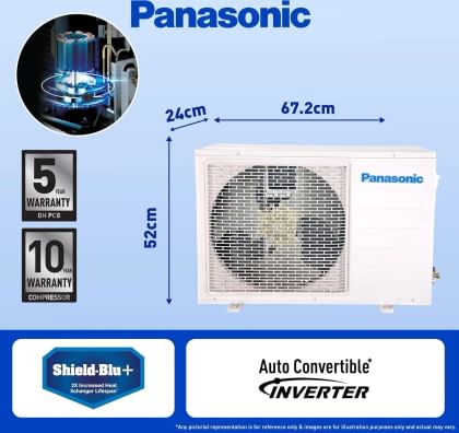 Panasonic CS/CU-NU12ZKY4W 1 Ton 4 Star 2023 Inverter Split AC