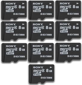 Sony MicroSD Card 8GB Class 4 (Pack of 10)