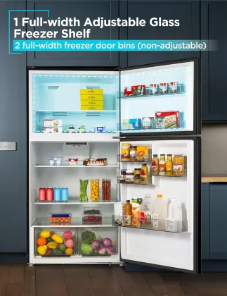 BLACK+DECKER BR2400JB 24 Cu Ft Double Door Refrigerator