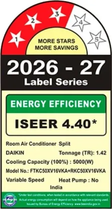 Daikin FTKC50XV16VKA 1.5 Ton 3 Star 2026 Inverter Split AC