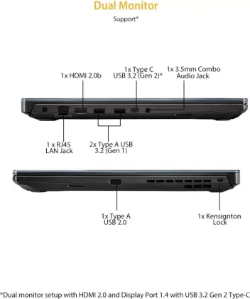 Asus TUF Gaming A17 FA706IU-HX415T Laptop (AMD Ryzen 7 4800H/ 16GB/ 1TB 256GB SSD/ Win10 Home/ 6GB Graph)