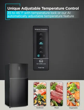 BLACK+DECKER BR1640KB 16.4 Cu Ft Double Door Refrigerator