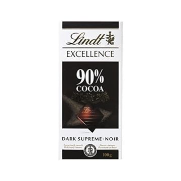 Lindt Excellence 90% Cocoa Dark Supreme Noir Chocolate Bar 100 Grams