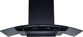Elica Curve FL 900 HAC LTW MS Nero Auto Clean Wall Mounted Chimney