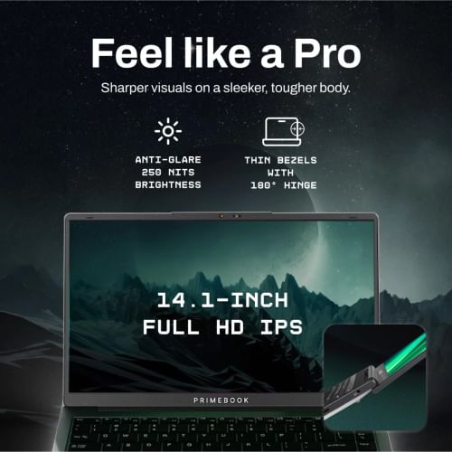 Primebook 2 Pro 2025 Laptop (MediaTek Helio G99/ 8GB/ 128GB UFS / PrimeOS 3.0)