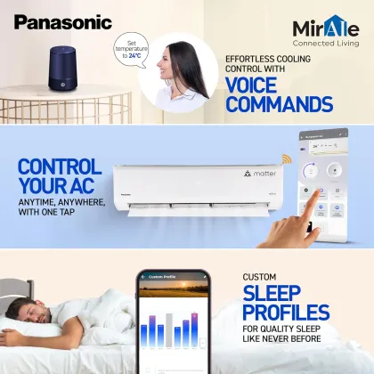 Panasonic CS/CU-NU18AKY5WX 1.5 Ton 5 Star 2025 Inverter Split AC