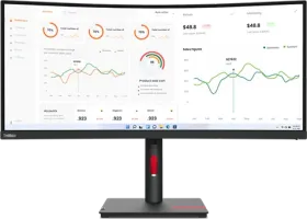 Lenovo ThinkVision T34w-30 34 inch WQHD Ultrawide Curved Monitor