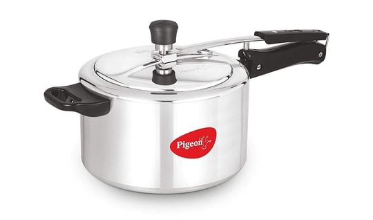 Pigeon Favourite Alluminum Pressure Cooker with Inner Lid, 5 Litres