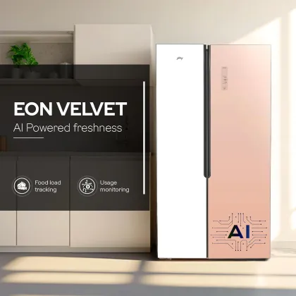 Godrej RS EONVELVET 646C RIT OP RS 600 L Side by Side Door Refrigerator