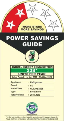 LG GLT2926PDPZ 288 L 2 Star Double Door Refrigerator