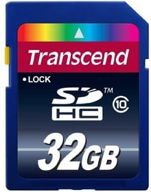 Transcend 32GB SDHC Class 10 Flash Card-TS32GSDHC10