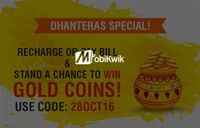 Recharge or Pay Bill & Stand A Chance To Win Gold Coins