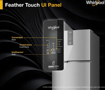 Whirlpool IF INV CNV 480 Alpha Steel-Y 431 L 2 Star Double Door Refrigerator