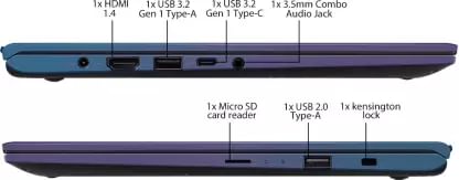 Asus VivoBook X412FA-EK513T Laptop (10th Gen Core i5/ 8GB/ 1TB 256GB SSD/ Win10 Home)