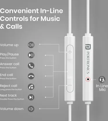 Portronics Conch Theta L Wired Earphones