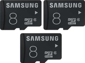 Samsung MicroSD Card 8GB Class 6 (Pack of 3)