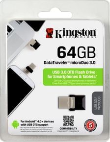 Kingston Data Traveler 3.0 MicroDuo 64GB On-The-Go Pendrive