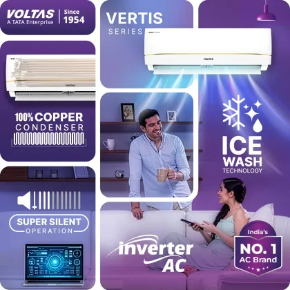 Voltas 183INV Vertis Zenith Gold 1.5 Ton 3 Star 2026 Inverter Split AC