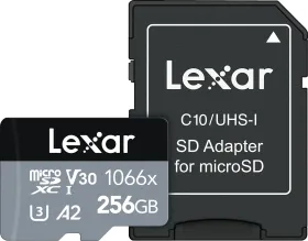 Lexar Professional 1066x 256GB Micro SDXC UHS-1 Memory Card