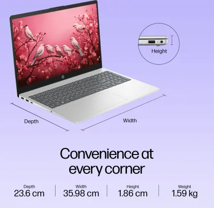 HP 15-hr0005TU Laptop (13th Gen Core i3/ 8GB/ 512GB SSD/ Win11 Home)