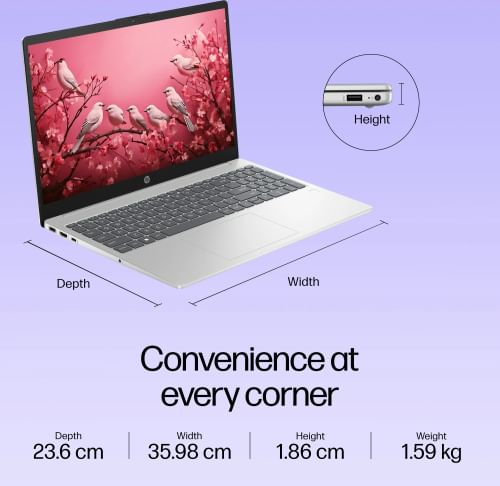 HP 15-hr0005TU Laptop (13th Gen Core i3/ 8GB/ 512GB SSD/ Win11 Home)