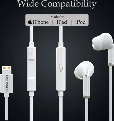 MAK Power HF-802 Wired Earphones (Lightning Connector)