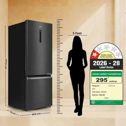 Haier HRB-4951BLBA-P 445 L 1 Star Double Door Refrigerator