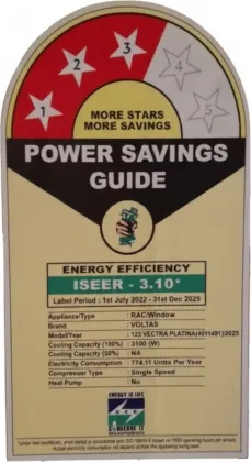 Voltas 123 VECTRA PLATINA 1 Ton 3 Star 2025 Window AC