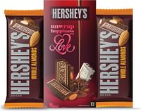 Hershey's Bar Valentine Greeting Pack Almond Chocolate, 100 gm (Pack of 2)