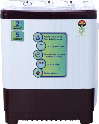 Croma CRLW070SMF248601 7 Kg Semi Automatic Washing Machine